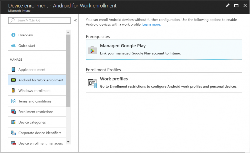 Intune: How to enable Android for Work enrollments – Traditions Don't ...